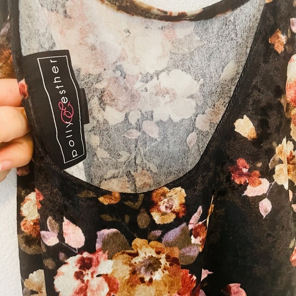 Polly & Esther Floral Print Body Suit Size XS - Picture 2 of 3